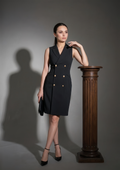 Midnight Luxe Blazer Black  Dress