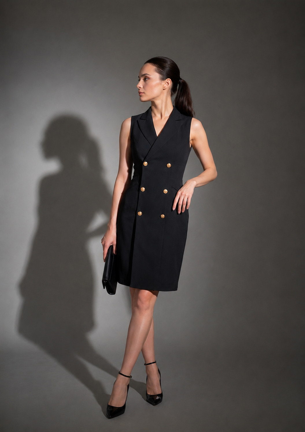 Midnight Luxe Blazer Black  Dress
