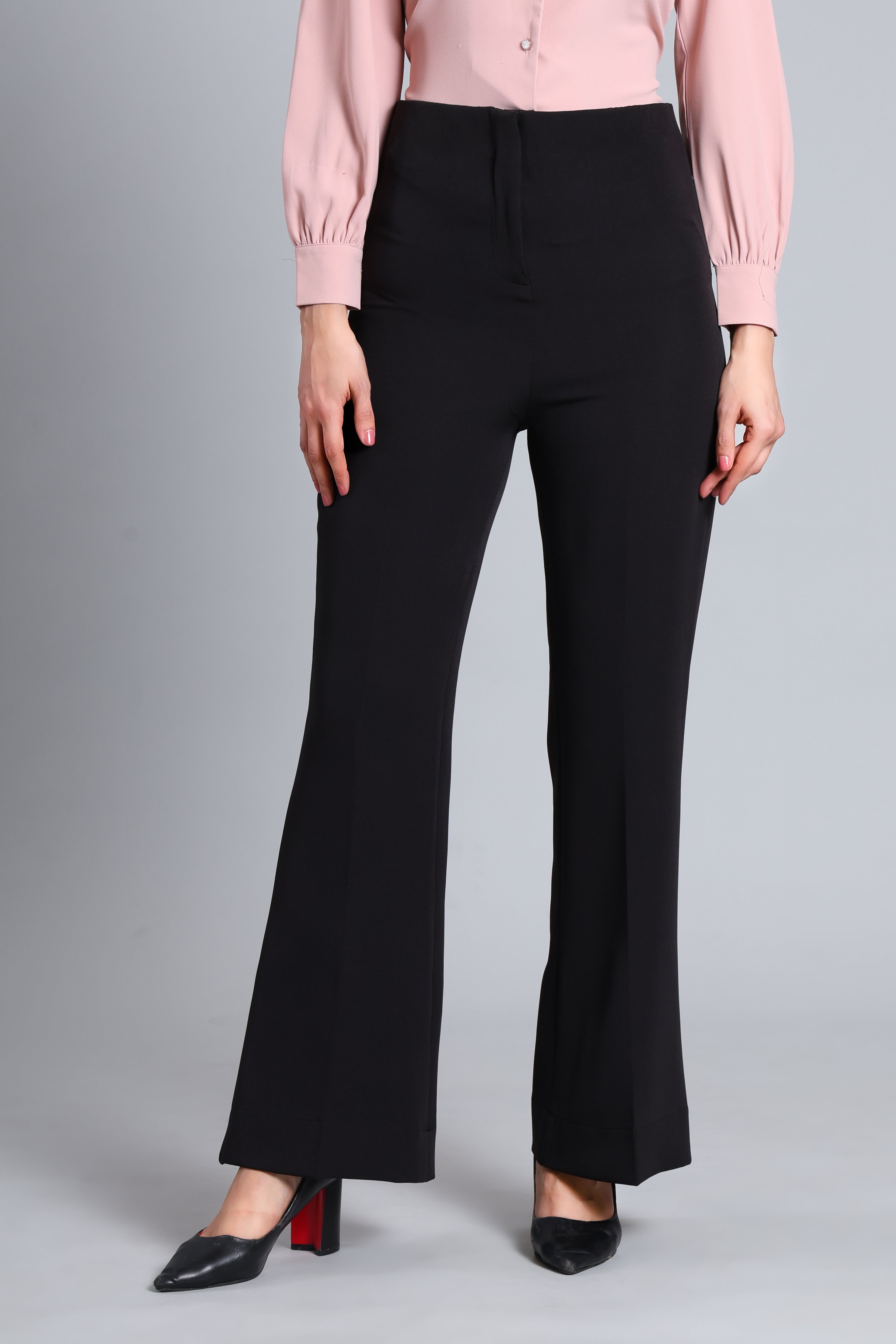 Sculpted Tailored Black Trousers