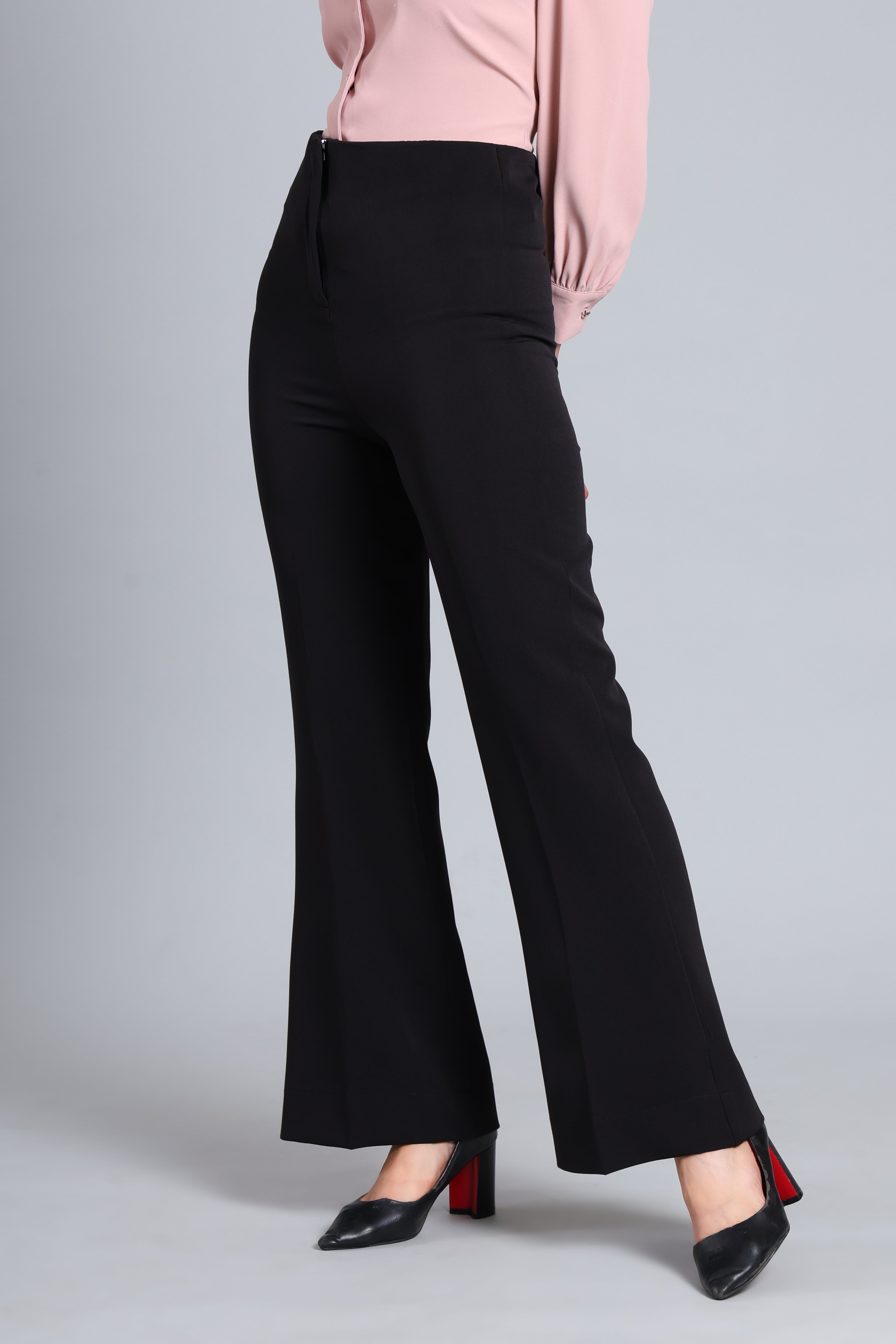 Sculpted Tailored Black Trousers
