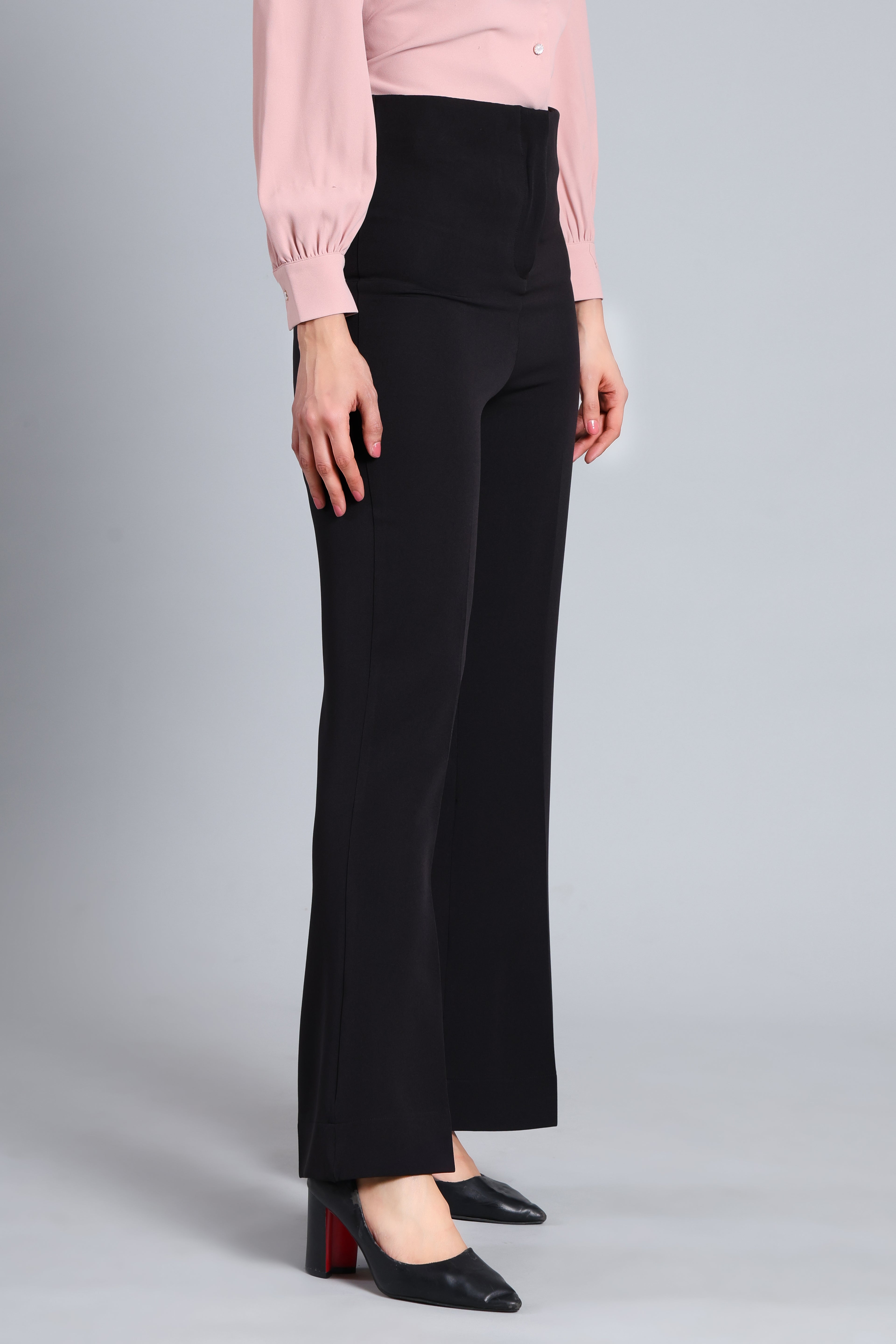 Sculpted Tailored Black Trousers