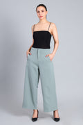 High-Rise Cropped Wide-Leg Trouser