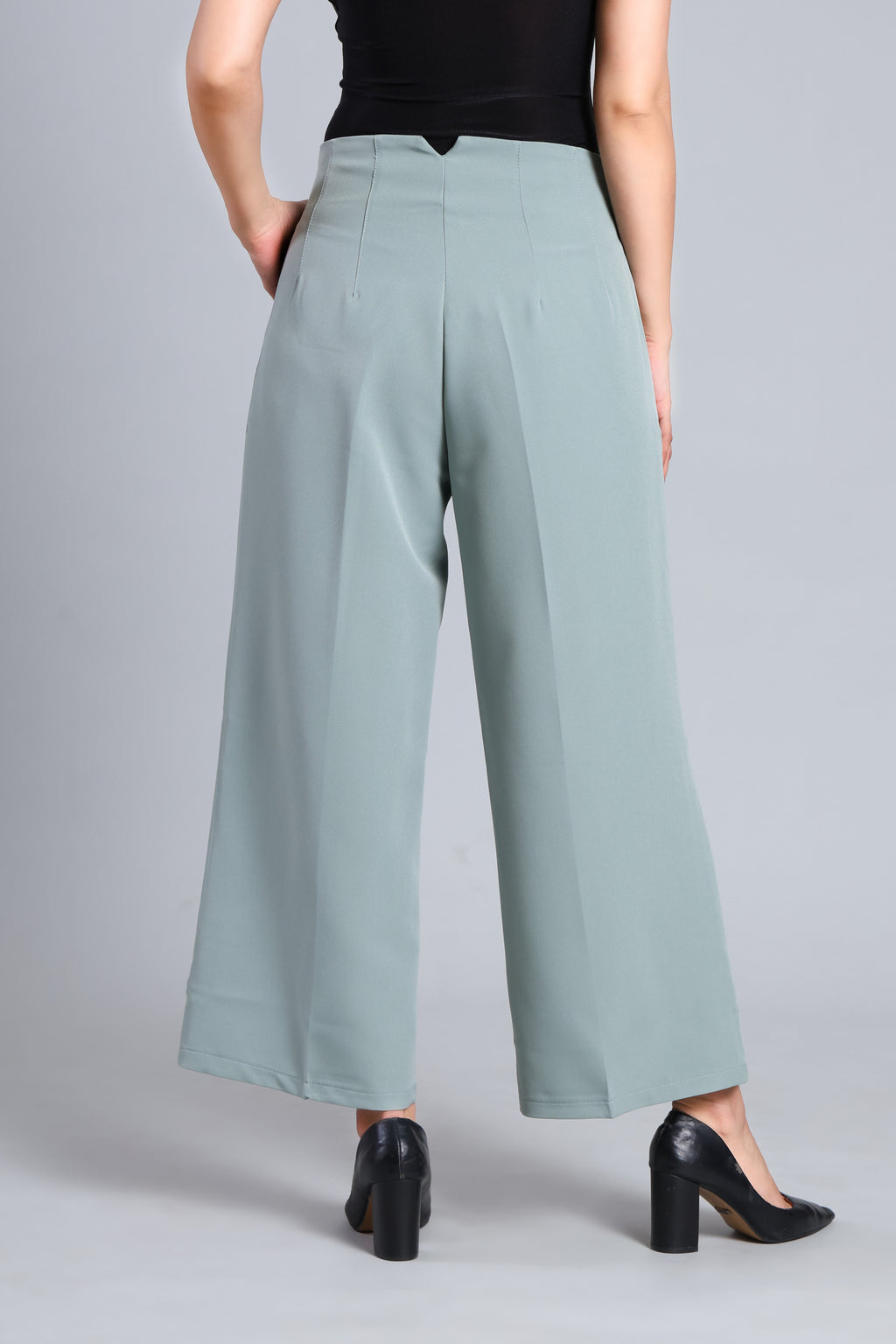 High-Rise Cropped Wide-Leg Trouser